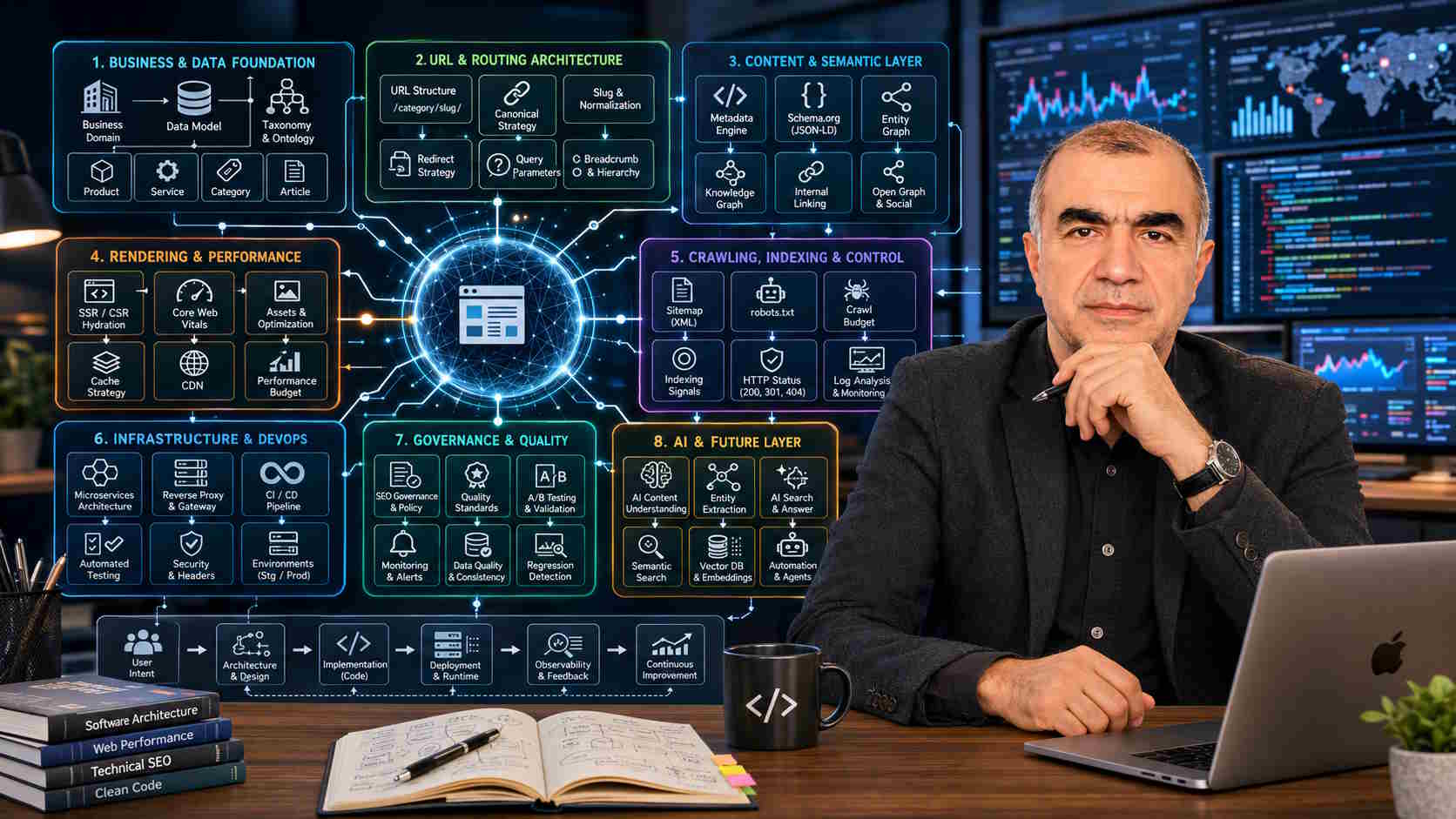در مجموعه معماری سئو فنی چه موضوعاتی را به‌تدریج بررسی خواهیم کرد؟